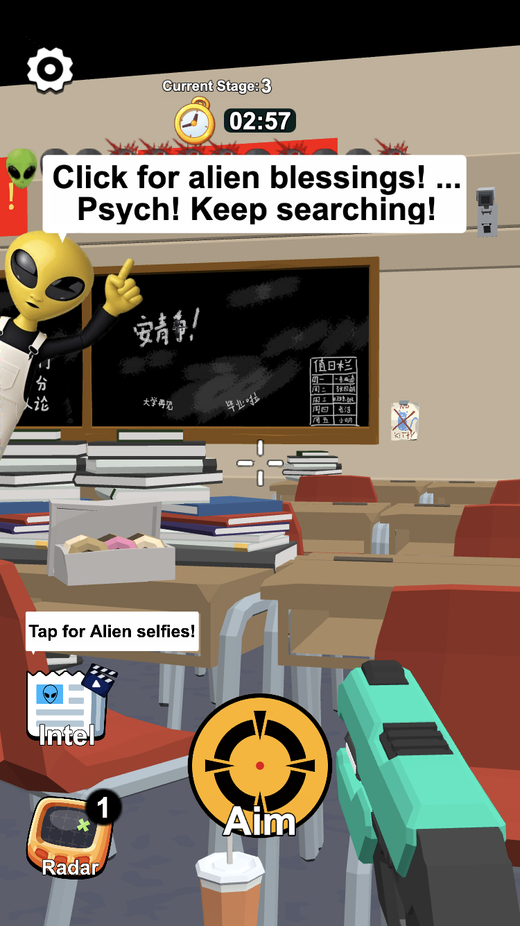 Level selection interface